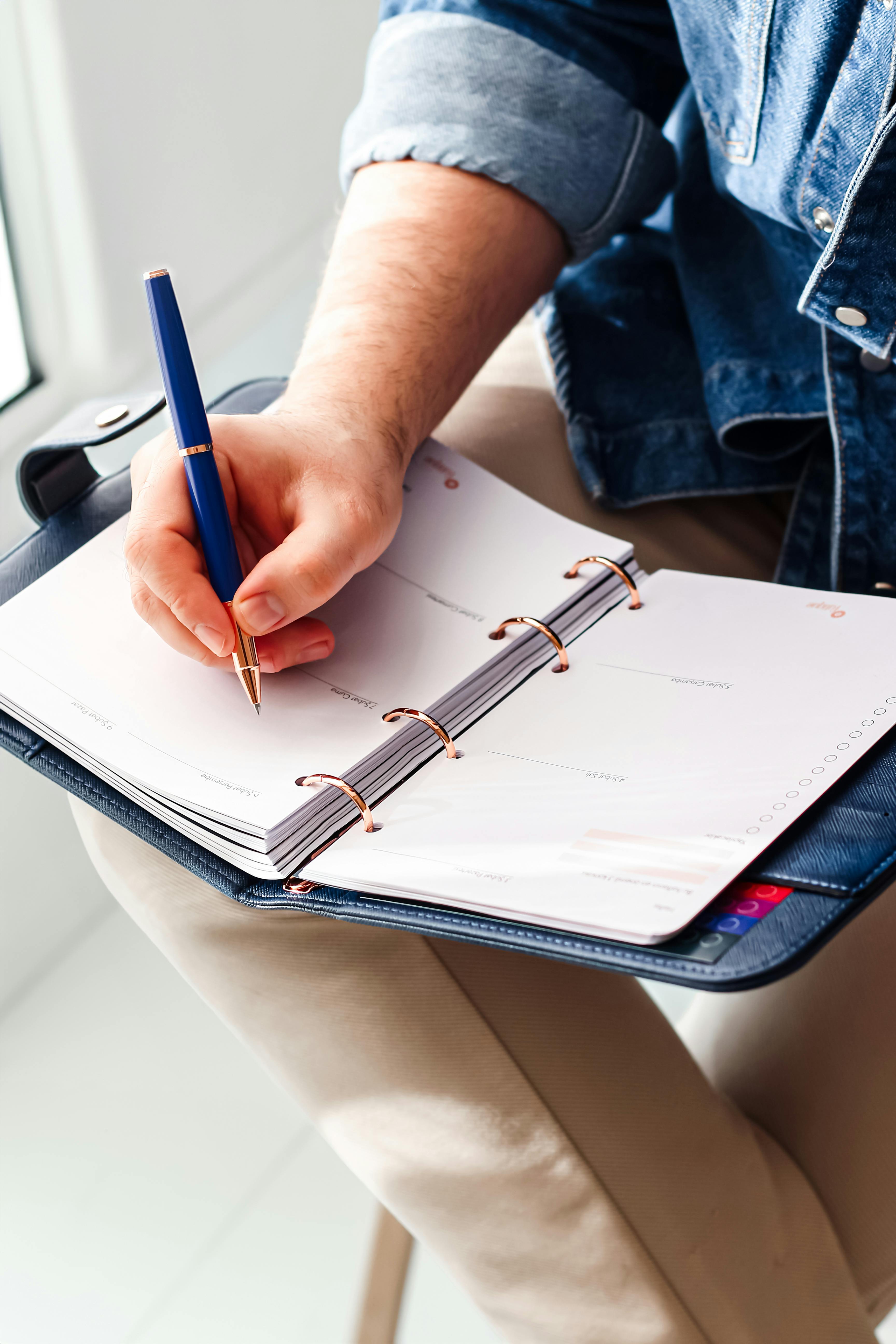 Een agenda om de planning te maken